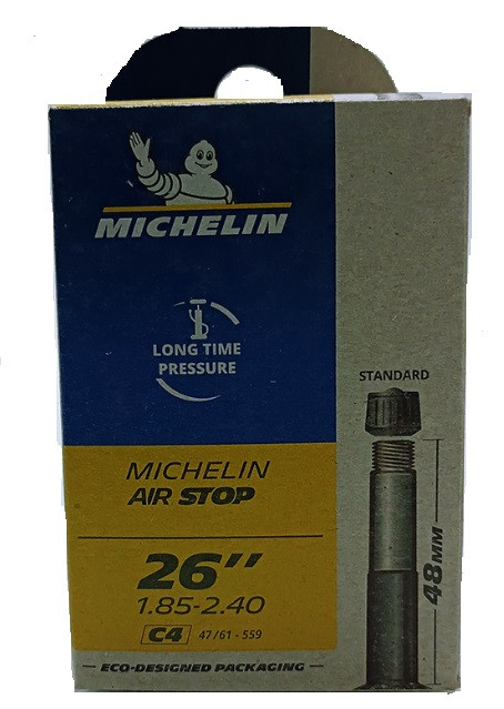 CAMARA MICHELIN AIRSTOP 26X1.85/2.40 STANDART 48 MM