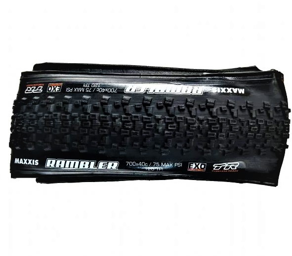 CUBIERTA MAXXIS RAMBLER 700X40 EXO TLR NEGRO