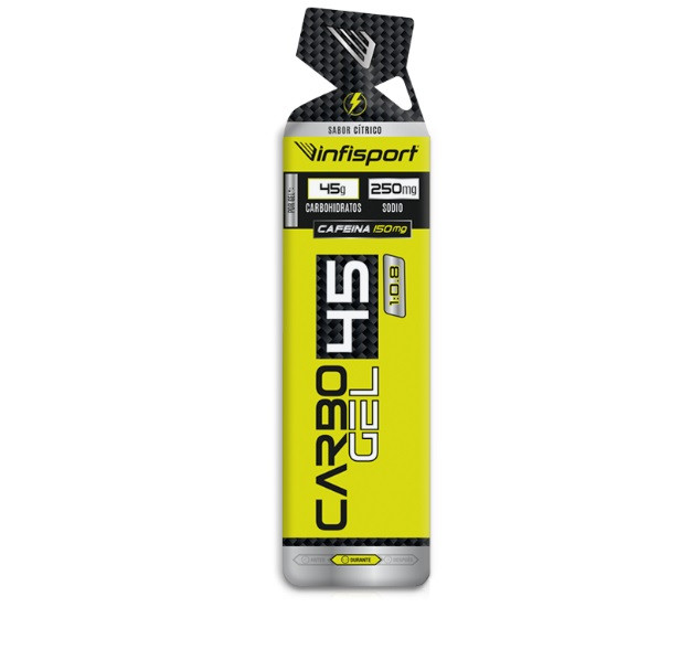 INFISPORT CARBO GEL 45 CITRICO CAFEINA