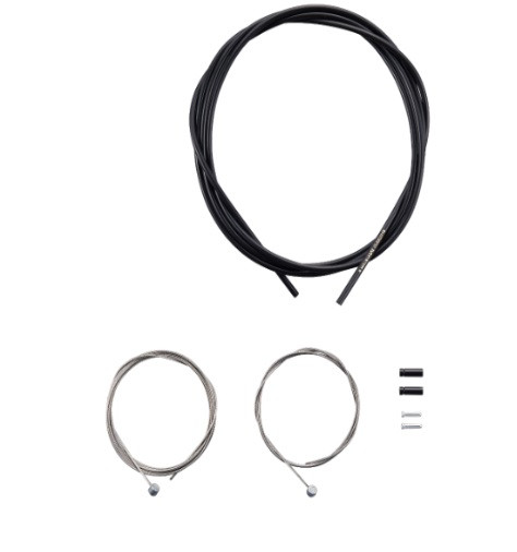 KIT CABLES/FUNDAS FRENOS SHIMANO MTB SUS INOX NEGRO