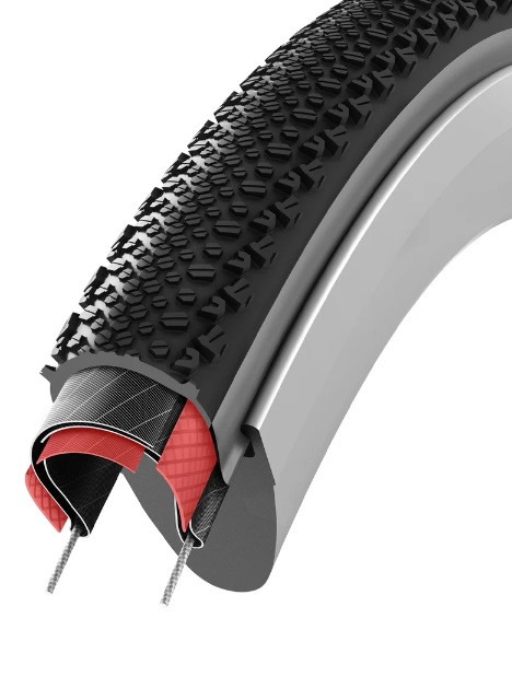 CUBIERTA VITTORIA TERRENO T50 MIXED GRAVEL ENDURANCE 700X45 TLR NEGRO